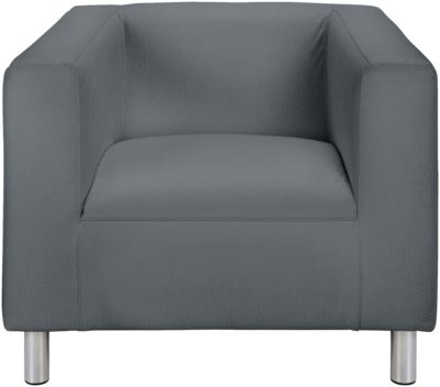 HOME Moda Fabric Chair - Grey.